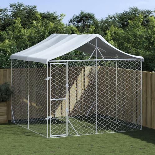 Hondenkennel | Buitenhok met dak | Hondenhok | 300x300x250cm, Dieren en Toebehoren, Hondenhokken, 110 cm of meer, Hondenkennel