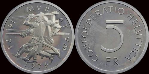 Switserland 5 franken 1978- 500 years battle of Murten 14..., Postzegels en Munten, Munten en Bankbiljetten | Verzamelingen, Verzenden