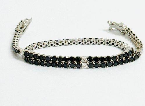 Tennis armband - 18 karaat Witgoud, Sieraden, Tassen en Uiterlijk, Antieke sieraden