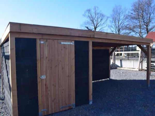 Veiling - Berging met overkapping 550x400x245cm, Tuin en Terras, Tuinhuizen