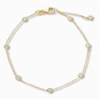 Gouden armband met edelsteentjes 14k, Verzenden, Nieuw, Goud, Goud