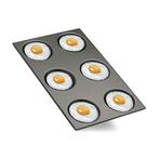 Ei-/Omelet-Bakplaat | 6x Ø125mm | Antikleeflaag | 1/1 GN, Verzenden, Nieuw in verpakking