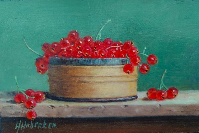 Hans Habraken (1946) - Doosje bessen, Antiek en Kunst, Kunst | Schilderijen | Klassiek