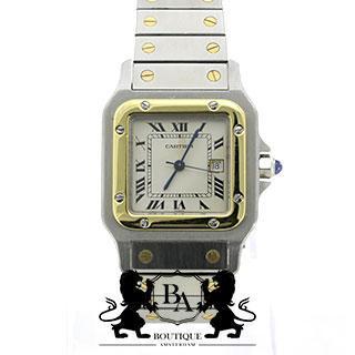 Cartier Santos Galbée 1172961 Goud Staal 29mm, Sieraden, Tassen en Uiterlijk, Horloges | Dames, Staal, Gebruikt, Staal, Overige merken
