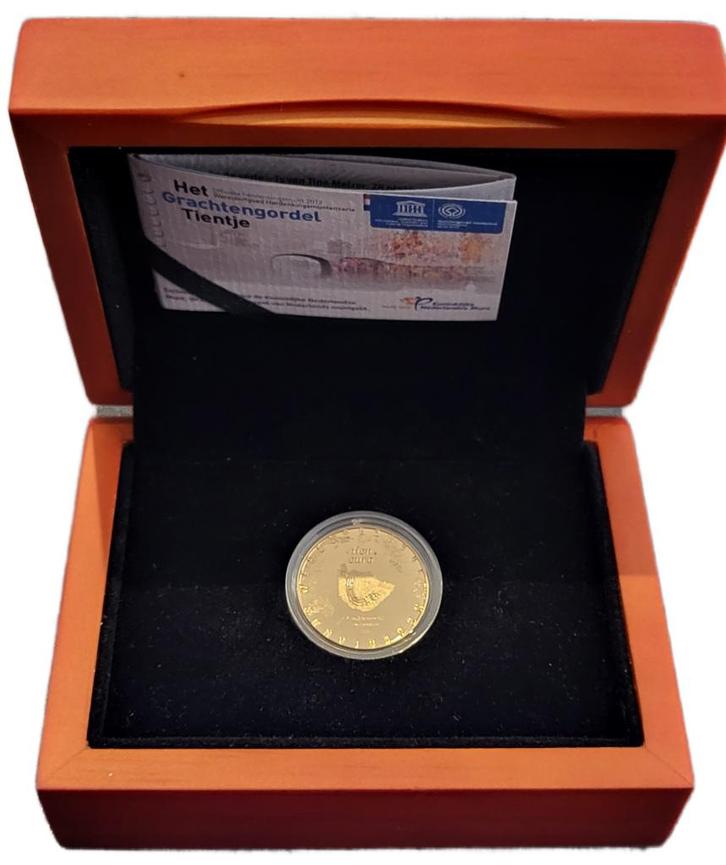 Gouden 10 Euro 2012 Proof Munt: Het Grachtengordel Tientje, Postzegels en Munten, Munten | Nederland, Losse munt, Goud, Verzenden