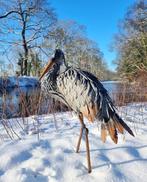 Beeldje - Levensechte reiger - metal, Antiek en Kunst