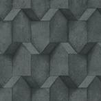 Profhome 388272-GU 3D behang geometrisch mat antraciet, Huis en Inrichting, Stoffering | Behang, Verzenden