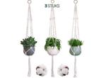 Veiling - Gadgy Plantenhanger Macramé 3 stuks - Hangpot, Nieuw