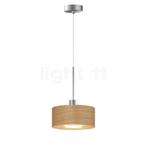 Bruck Cantara Hout Hanglamp LED, chroom mat/lampenkap eikenh, Verzenden, Nieuw