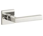 Deurklink op ongeveerd rozet Kare/Bauhaus glans nikkel, Verzenden, Nieuw
