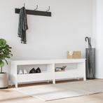 vidaXL Halbankje 160x28x45 cm massief grenenhout wit, Huis en Inrichting, Verzenden, Nieuw