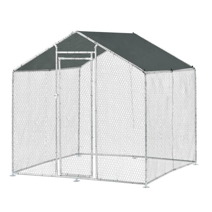 Stalen kippenren kippenhok buitenverblijf 2x2x2 m, Dieren en Toebehoren, Pluimvee | Toebehoren, Verzenden