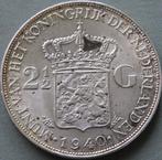 Nederland. Wilhelmina. 2 1/2 Gulden 1940 (Zonder, Postzegels en Munten, Munten | Nederland