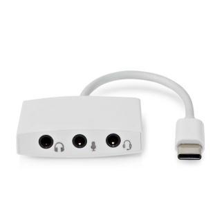 USB C naar 3x jack 3.5 mm adapterkabel | Nedis | 0.1 meter, Computers en Software, Pc- en Netwerkkabels, Nieuw, Verzenden