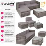 2dekans | Tectake® wicker Lounge | Buitenzitgroep | Set met, Tuin en Terras, Tuinsets en Loungesets, Ophalen of Verzenden, Zo goed als nieuw
