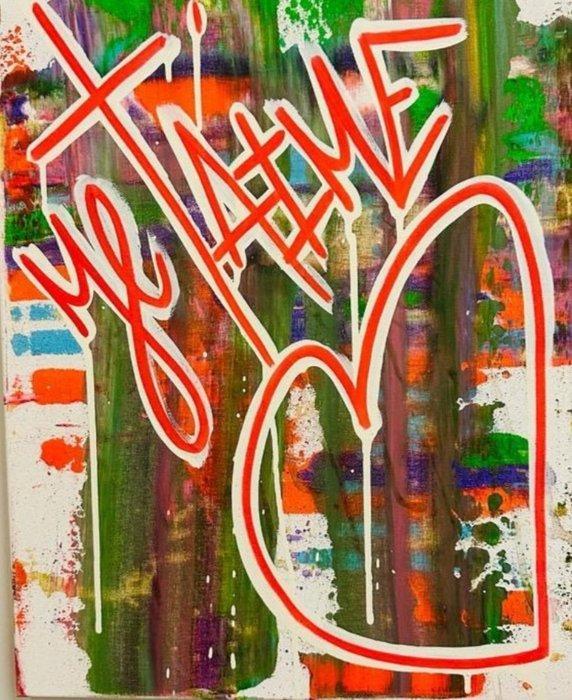 Karl Lagasse (1981) - Je t aime, Antiek en Kunst, Kunst | Schilderijen | Modern