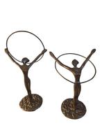 Beeld, Danseressen met hoepel - 20 cm - Brons
