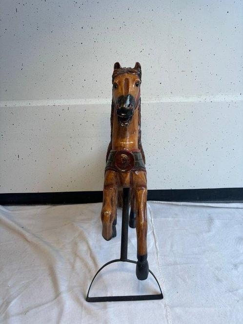 Decoratief ornament - Antiek Frans Draaimolenpaard –, Antiek en Kunst, Curiosa en Brocante