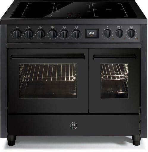 Steel EQ10FF-5FI NF Enfasi inductie fornuis zwart - All Blac, Witgoed en Apparatuur, Fornuizen, 60 cm of meer, Vrijstaand, 5 kookzones of meer