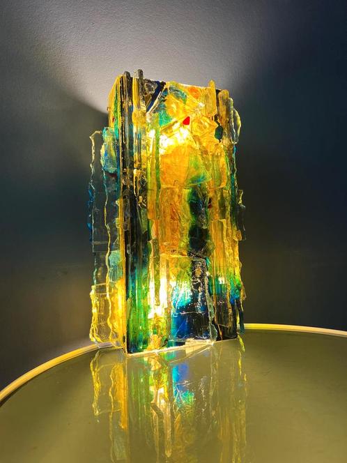 Vintage Raak Chartres Glass Wall Lamp by Willem van Oyen, Huis en Inrichting, Lampen | Wandlampen, Nieuw, Ophalen of Verzenden