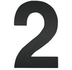 Huisnummer 2 120 mm mat zwart, Verzenden, Nieuw