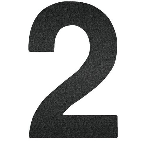 Huisnummer 2 120 mm mat zwart, Doe-het-zelf en Verbouw, Hang- en Sluitwerk, Verzenden