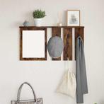 vidaXL Wandgemonteerde kapstok met plank Gerookt eiken 85 x, Huis en Inrichting, Woonaccessoires | Wandplanken en Boekenplanken