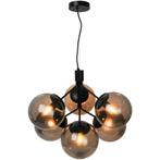 ACTIE: Hanglamp zwart & smoke glas Ivona E27 fitting FOIR, Huis en Inrichting, Lampen | Hanglampen, Nieuw, Verzenden