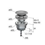 Clickwaste Hotbath Cobber Afvoerplug met Schroef Rond (15, Ophalen of Verzenden, Nieuw