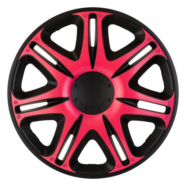 J-Tec 4-Delige Wieldoppenset Nascar 14-inch zwart/roze, Auto-onderdelen, Overige Auto-onderdelen, Ophalen of Verzenden