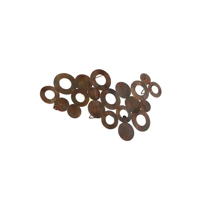 Art Deco wandlamp koper 77 cm - Circles, Huis en Inrichting, Lampen | Wandlampen, Nieuw, Overige materialen