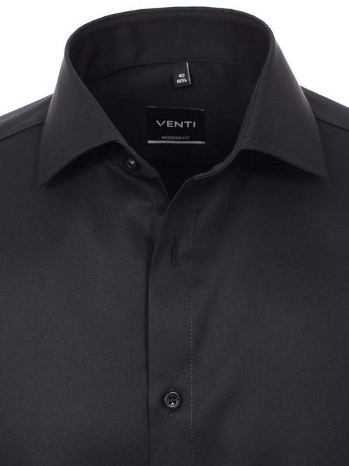Venti Overhemd Zwart Modern Fit 001880-800, Kleding | Heren, Overhemden, Zwart, Nieuw, Verzenden