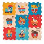 Bieco Dieren Trein Schuimrubberen 9 stuks Puzzel Mat, Verzenden, Nieuw