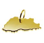 Gouden Landkaart Bhutan ketting hanger, Verzenden, Nieuw