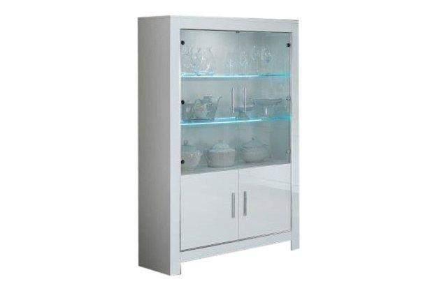 Vitrinekast Marknesse Wit - vitrinekasten, Huis en Inrichting, Kasten | Buffetkasten, Nieuw, Overige materialen