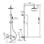 Opbouw Regendouche Set Aqua Splash Colorato Thermostatisch, Ophalen of Verzenden, Nieuw