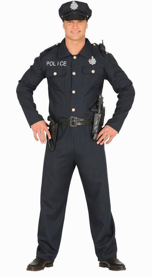 Politie Kostuum Heren Blauw, Kleding | Heren, Carnavalskleding en Feestkleding, Nieuw, Verzenden