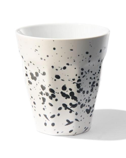 HEMA Mok 250ml Mirabeau aardewerk wit spetters, Huis en Inrichting, Keuken | Servies, Nieuw, Verzenden