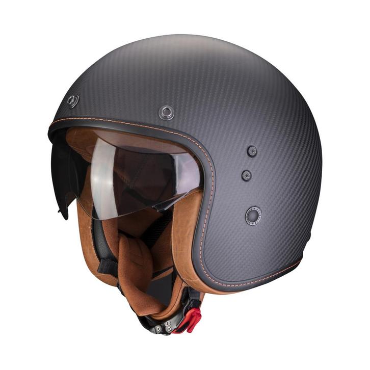 Scorpion Belfast Carbon Evo Mat Zwart Jethelm, Motoren, Kleding | Motorhelmen, Nieuw met kaartje, Overige merken, Jethelm, Verzenden