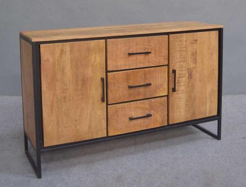 Actie! Dressoir Mito | Acacia Royal Brown | Nu €599,-, Huis en Inrichting, Kasten | Dressoirs, 150 tot 200 cm, 25 tot 50 cm, Met lade(s)