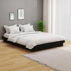 vidaXL Bedframe massief hout zwart 120x200 cm, Huis en Inrichting, Slaapkamer | Bedden, Verzenden, Zwart, Nieuw, Twijfelaar