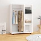 vidaXL Kledingkast 80x40x110 cm bewerkt hout wit, Huis en Inrichting, Kasten | Kledingkasten, Verzenden, Nieuw