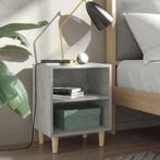 vidaXL Nachtkastje met massief houten poten 40x30x50 cm, Minder dan 45 cm, Verzenden, Nieuw, Minder dan 55 cm