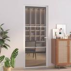 vidaXL Binnendeur 83x201,5 cm ESG-glas en aluminium wit, Doe-het-zelf en Verbouw, Verzenden, Nieuw