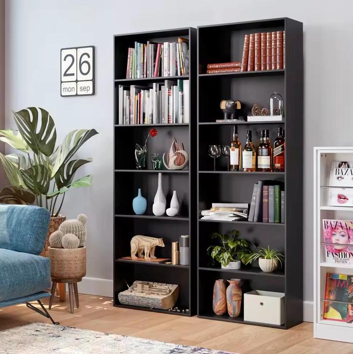 Moderne Boekenkast – Slanke Opbergkast met Houten Design, Huis en Inrichting, Kasten | Boekenkasten, 25 tot 50 cm, Met plank(en)