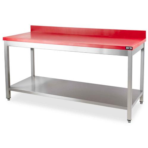 HCB Snijtafel - 180 cm - RVS - Polyethylene, Zakelijke goederen, Horeca | Keukenapparatuur, Nieuw in verpakking, RVS Meubilair