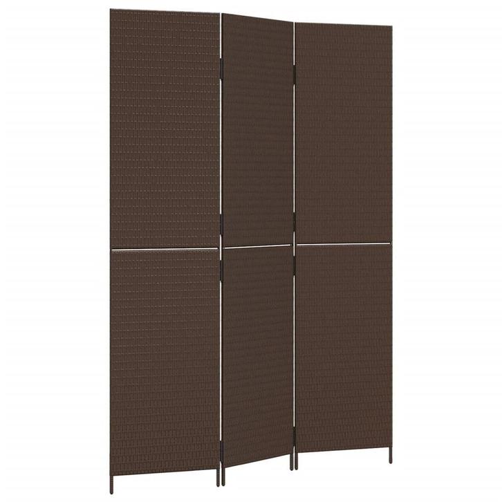 Scheidingswand bruin 3 panelen | retourdeal | 53% korting, Huis en Inrichting, Woonaccessoires | Kamerschermen, Nieuw, Ophalen of Verzenden