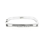 Witgouden armband met diamant 0,43 ct. | Ø 50 mm, Sieraden, Tassen en Uiterlijk, Armbanden, Gebruikt, Overige kleuren, Ophalen of Verzenden