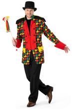 Carnavalsjas Heren Rood/Geel/Groen Patroon Martijn, Ophalen of Verzenden, Nieuw