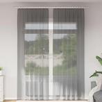 vidaXL Gordijnen voile met roedezakken 2 st donkergrijs, Huis en Inrichting, Verzenden, Nieuw, Grijs